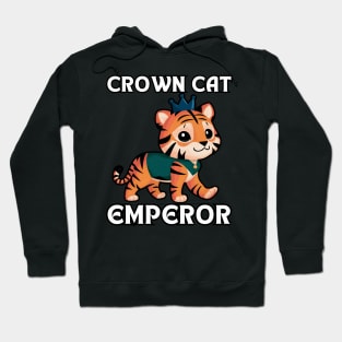 Cute Crown Tiger Cat Emperor Hoodie